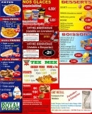 Menu Royal pizza - Les glaces, les dessert, les pates