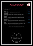 Menu Le Convivial - Les burgers