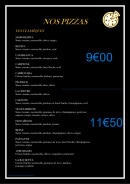 Menu Le Convivial - Les pizzas classiques