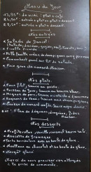 Menu Auberge De Daniel - L'ardoise du moment
