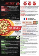 Menu Pizza King - Les pizzas