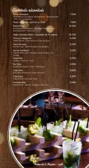 Menu Plaza - Cocktails alcoolisées 