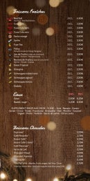 Menu Plaza - Boissons fraîches, eaux et boissons chaudes 