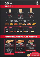 Menu Classico - Les tacos, paninis...