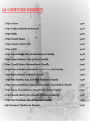Carte et menu de Crêperie de Bonvouloir à Juvigny Val d'Andaine — Carte des desserts