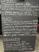 Carte et menu de L'Auberge des Peintres à Saint Ceneri le Gerei — L'ardoise