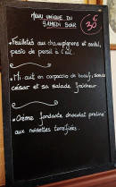 Menu Le Café du Commerce - Un exemple de menu du jour