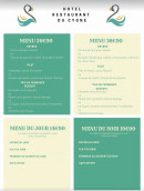 Menu Restaurant du Cygne - Les menus