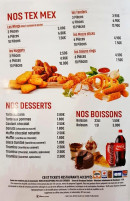 Menu Eat Box - Les tex mex, desserts et boissons