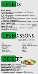 Menu The 716 - Les box, desserts et boissons