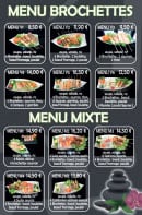 Menu Zen - Les menus brochettes et mixtes