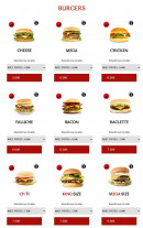 Menu Mario.pizza - Les burgers