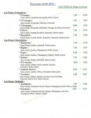 Carte et menu de Pizzeria Roma Delicia à Aire sur la Lys — Les pizzas: fromagère, charcutières,...