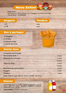 Menu Road food - Menu enfant, tenders et petite faim, ...