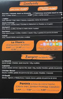 Menu Chez Mam'S - Les sandwichs, burgers, ...