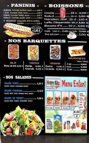 Menu Restaurant EFES - Les paninis, salades et boissons, ...