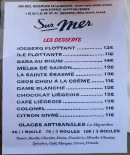Carte et menu de Sur Mer à Merlimont — Les desserts