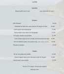 Menu La Sirene - Les plats