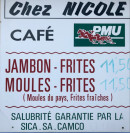 Menu Chez Nicole - L'ardoise