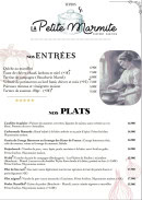 Menu La Petite Marmite - Les entrées et plats