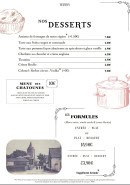 Menu La Petite Marmite - Les desserts et formules