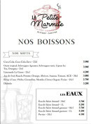 Menu La Petite Marmite - Les boissons et eaux