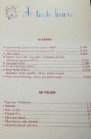 Menu Chez suz'anne - Les boissons