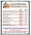 Menu La petite pause - Les sandwichs suite