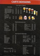 Menu Les Annonciades - Boissons