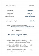 Carte et menu de Restaurant De La Haute Ville à Boulogne sur Mer — Le menu enfant