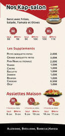 Menu Taco’Naan - Les kap saloon et assiettes