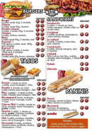 Menu L’oasis - Les burgers, tacos, ...