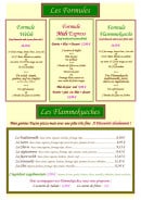 Menu Entre Terre et Mer - Les formules et flammekueches 