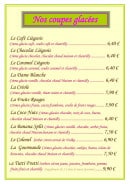 Menu Entre Terre et Mer - Les coupes glacées