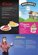 Menu Chez Amandine - Desserts, milkshakes, glaces