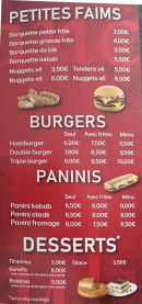 Menu Brasserie Elegance Istanbul - Les petites faims, burgers et paninis, ...