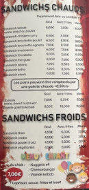 Menu Brasserie Elegance Istanbul - Les sandwichs