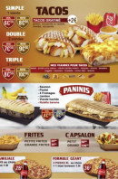 Menu My Brunch's - Les tacos, paninis et frites,..