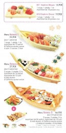 Menu Sushi Prince - Menu maki, sashimi et sushi suite