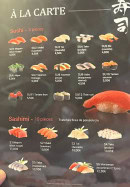 Menu Tasty Asian - Sushi et sashimi