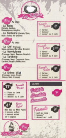 Menu Les Gones - Les tartines
