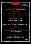 Carte et menu de Au Fournil du Bléquin à Nielles les Blequin — Les pizzas