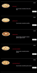 Menu Hollywood Burger - Pizzas base tomate page 2