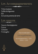 Menu Le méditerranée - Les accompagnements et sauces