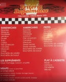 Menu Friterie Bapalmoise (!!) - Les sandwichs,....