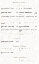 Menu Hôtel de La Paix - Les vins page 2