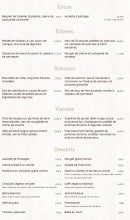 Menu Hôtel de La Paix - Les encas, entrées, poissons...