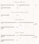 Menu Hôtel de La Paix - Les vins page 3