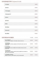 Menu Le Kiosque à Pizzas - Les kiosquitos et pizzas sucrées