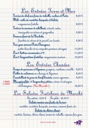Carte et menu de La Petite Charlotte à Le Touquet Paris Plage — Entrées, salades fraîcheurs...